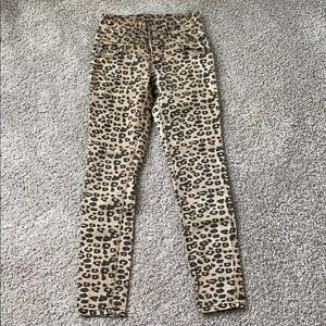 Cheetah print skinny jeans